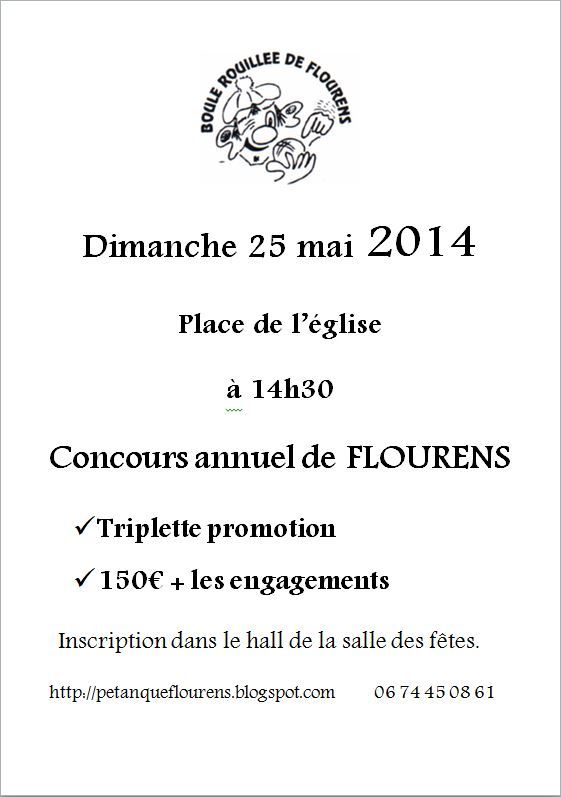 Concours à Flourens le 25 mai Concours à Flourens le 25 mai