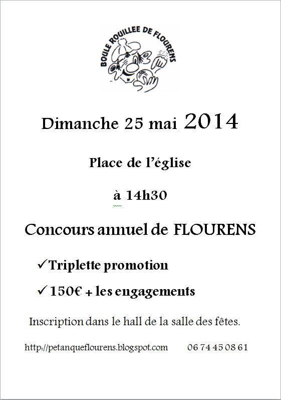 Concours à Flourens le 25 mai