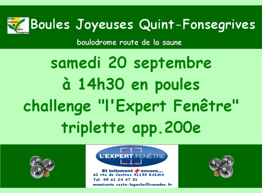 concours triplette samedi 20 septembre