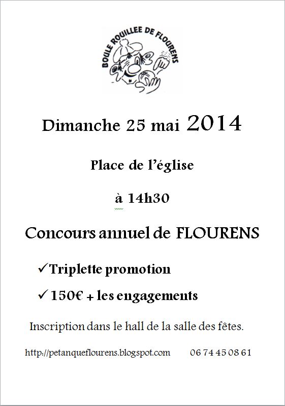 Concours à Flourens le 25 mai Concours à Flourens le 25 mai