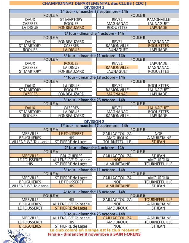 CDC 3°division poule A