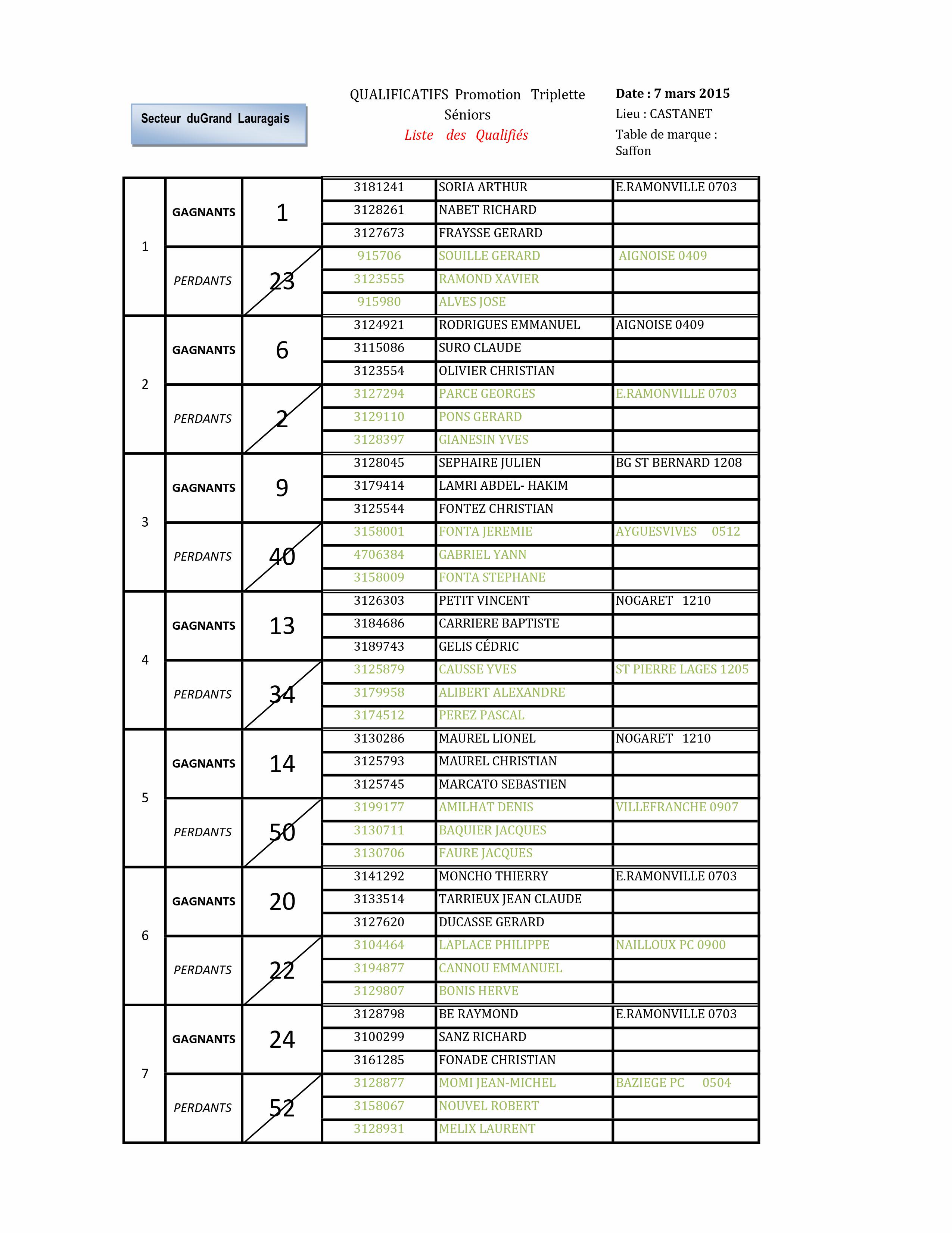 Championnat secteur triplette promotion et triplette féminin du Grand Lauragais 2015 Championnat secteur triplette promotion et triplette féminin du Grand Lauragais 2015