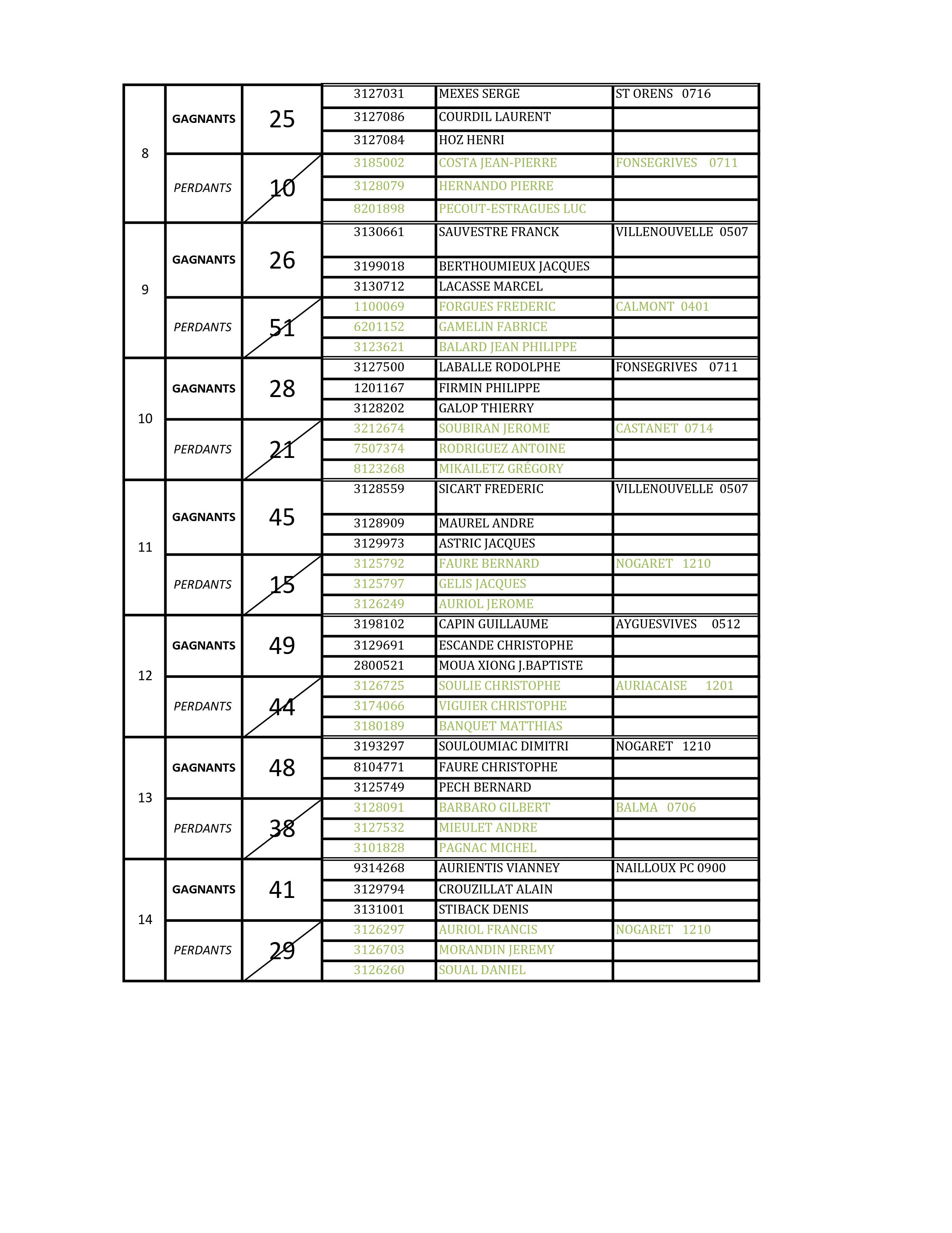 Championnat secteur triplette promotion et triplette féminin du Grand Lauragais 2015