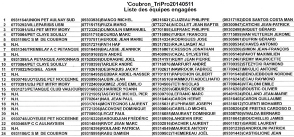 Coubron Concours de l'après midi. 11.05.2014 Coubron Concours de l'après midi. 11.05.2014