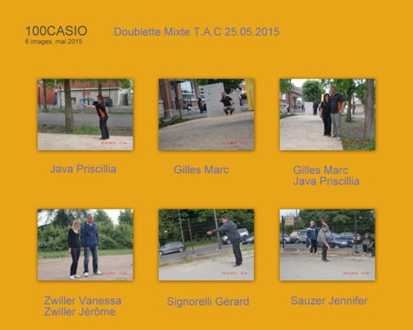 Concours Doublette Mixte T.A.C 25.05.2015 Concours Doublette Mixte T.A.C 25.05.2015