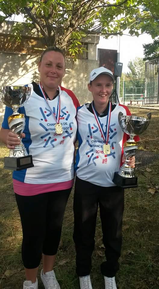 CHAMPIONNE DE FRANCE DOUBLETTE DAMES F.S.G.T CHAMPIONNE DE FRANCE DOUBLETTE DAMES F.S.G.T