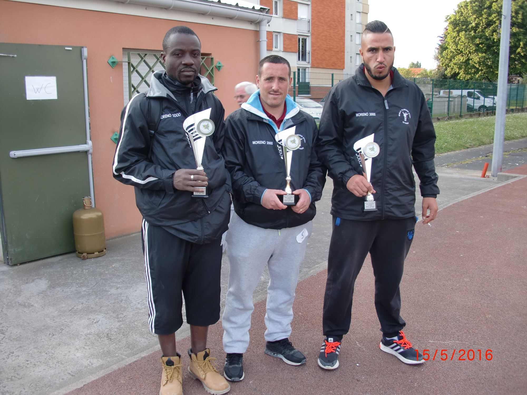 Les Finalistes : Abrioux Romain – Ayadzeddam Abdelmalik – Bamba Mamadou {N.P.S Pétanque Avronnaise}