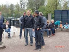 Eccau Raymond, Hammouti Abdelhafid, et juste derrière notre Troisième, Michel le mari de la Présidente du club. Eccau Raymond, Hammouti Abdelhafid, et juste derrière notre Troisième, Michel le mari de la Présidente du club.