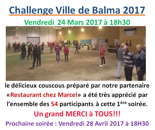 Challenge ville de Balma 24/03/17 Challenge ville de Balma 24/03/17