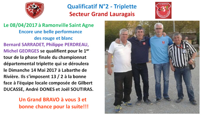 Qualificatif N°2 Triplette 08.04.17