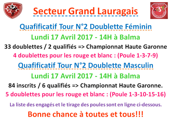 Qualificatif N°2 DF+DM Balma 17.04.17