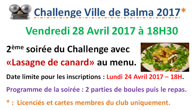 Challenge ville de Balma 28.04.17 Challenge ville de Balma 28.04.17