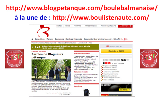 A la une de Boulistenaute A la une de Boulistenaute