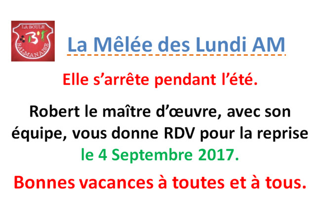 La mêlée des Lundi AM La mêlée des Lundi AM