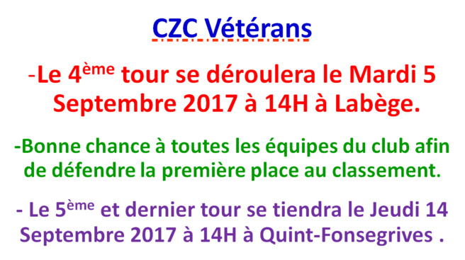 CZC vétéran à Labège 05/09/17