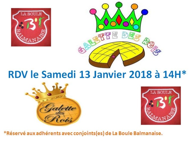 Galette des Rois 13/01/18