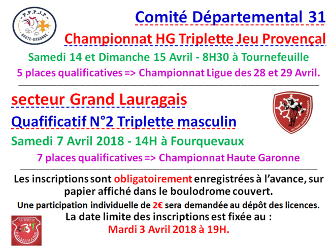 Triplettes JP 14_15/04/18 + Masculin 07/04/18