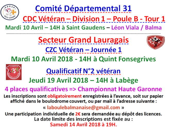 Compétitions vétéran CDC - CZC - Q2