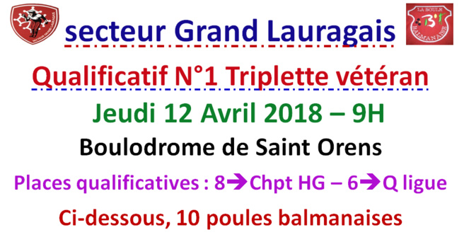 Poules + Equipes Q1 TV 12/04/18