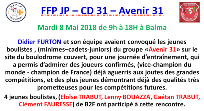 Avenir 31 à Balma le 08/05/18 Avenir 31 à Balma le 08/05/18