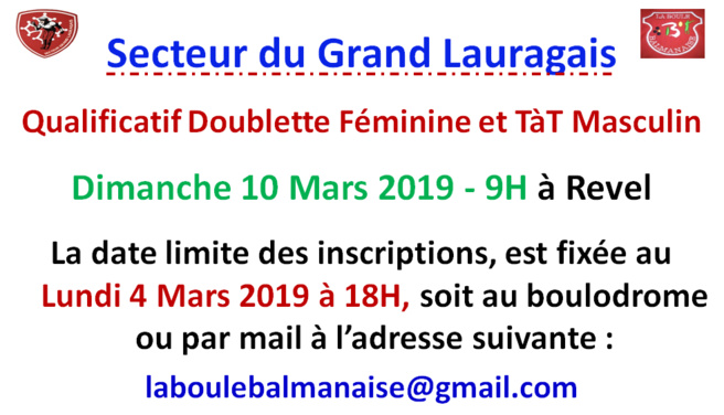 Inscription GLS DF + TTM Revel 10/03/19 Inscription GLS DF + TTM Revel 10/03/19