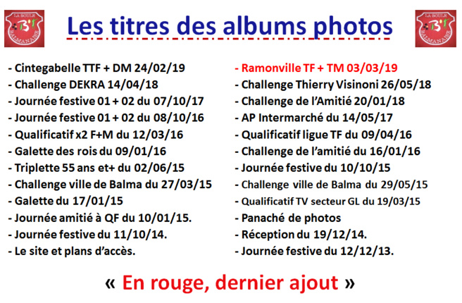 Albums photos 06/03/19 Albums photos 06/03/19