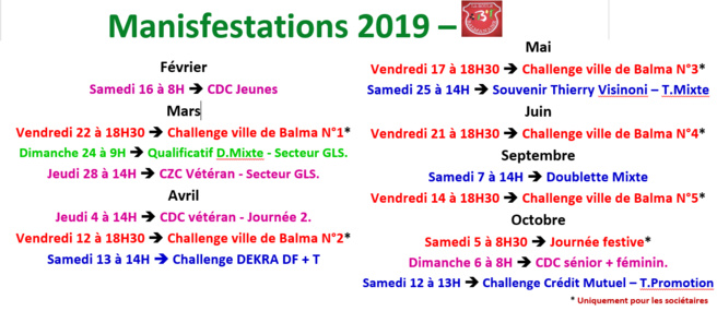 Manifestations 2019 Manifestations 2019