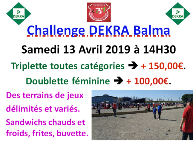 Challenge DEKRA Balma 13/04/19 Challenge DEKRA Balma 13/04/19