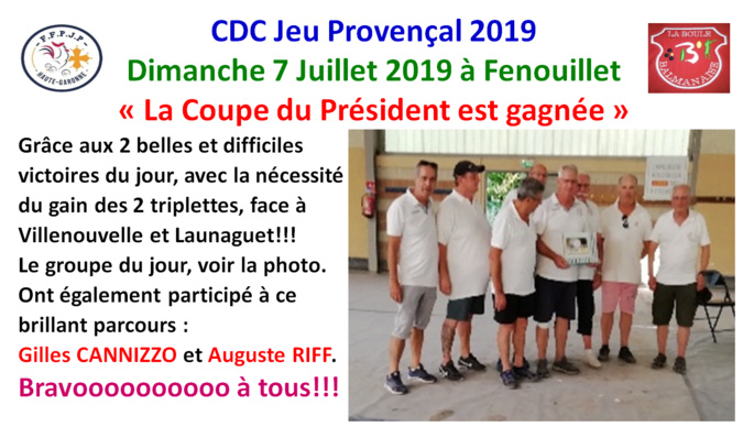 CDC JP Fenouillet 07/07/19 CDC JP Fenouillet 07/07/19