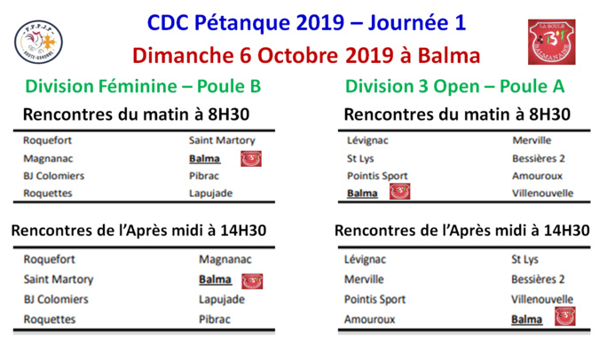 CDC D féminine + D 3 open 06/10/19