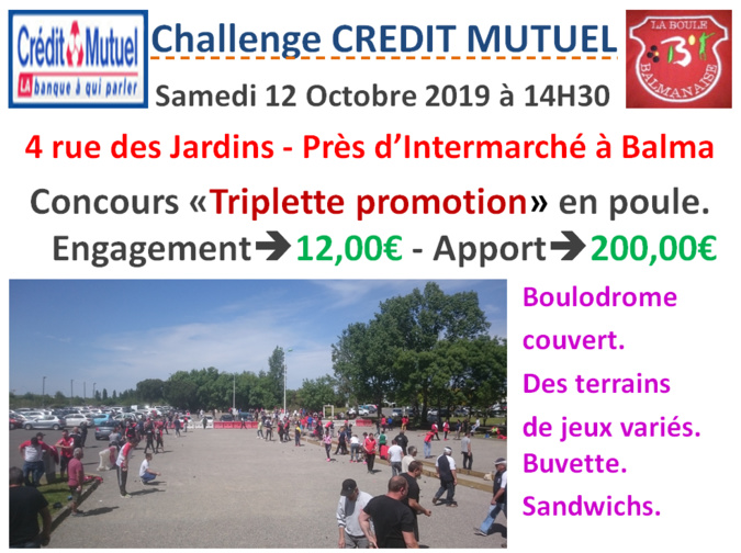 Challenge Crédit Mutuel 12/10/19 Challenge Crédit Mutuel 12/10/19