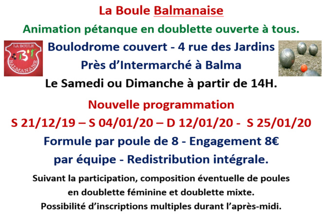 Nouvelle programmation APH 2019/2020 Nouvelle programmation APH 2019/2020