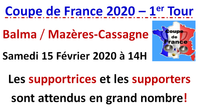 Coupe de France Balma / Mazères-Cassagne 15/02/2020 Coupe de France Balma / Mazères-Cassagne 15/02/2020