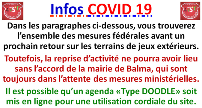 Infos FFPJP - COVID 19