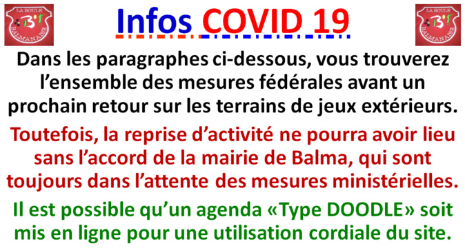 Infos FFPJP - COVID 19 Infos FFPJP - COVID 19