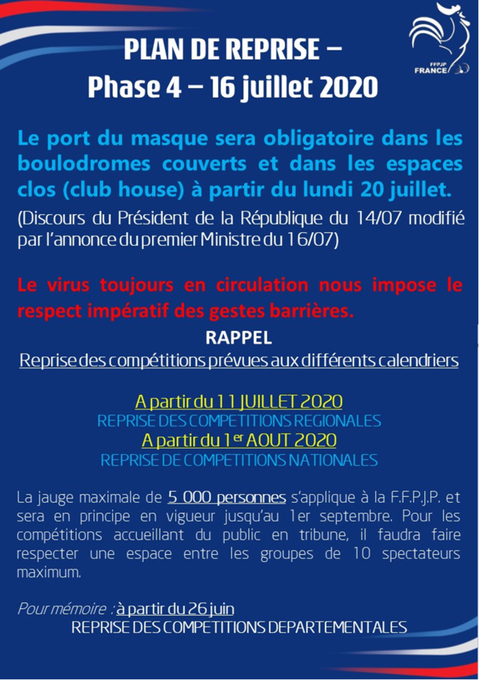 Infos COVID 19 Phase 4_19/07/2020 Infos COVID 19 Phase 4_19/07/2020