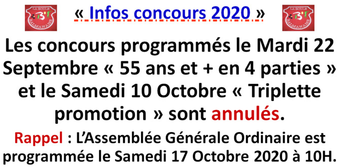 Info annulation concours Info annulation concours