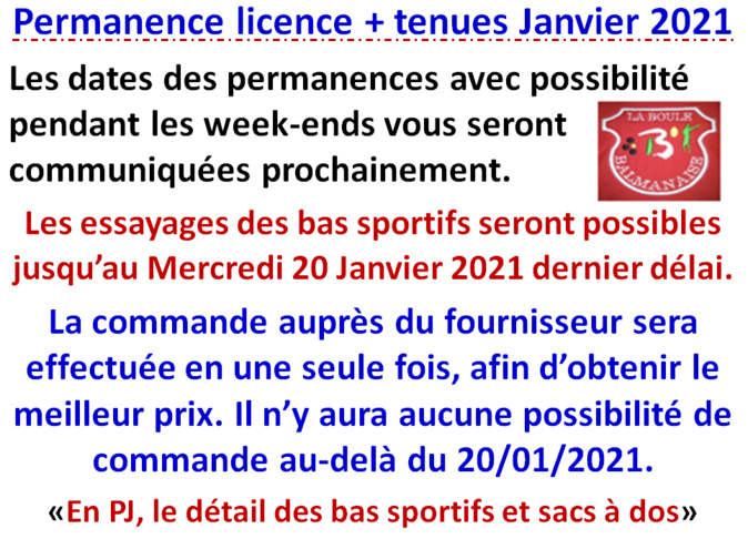Permanence Janvier 2021