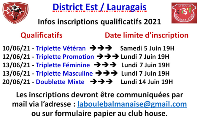 Qualificatifs 2021 - infos inscriptions Qualificatifs 2021 - infos inscriptions
