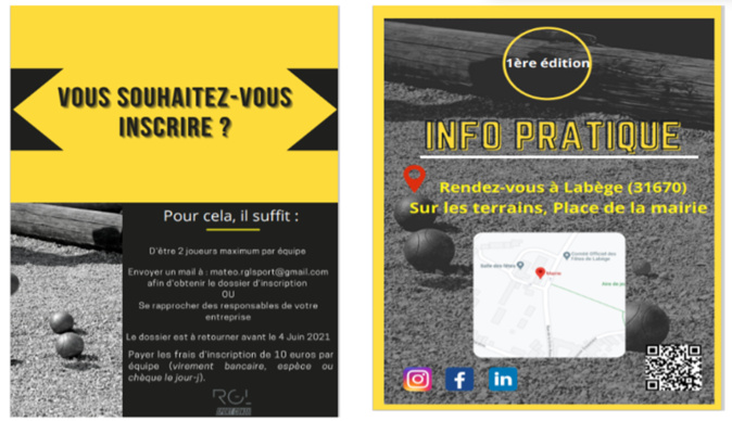 Concours pétanque interentreprise Labège 10/06/21