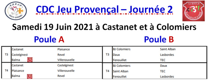 CDC Jeu Provençal J2 15/06/2021 CDC Jeu Provençal J2 15/06/2021