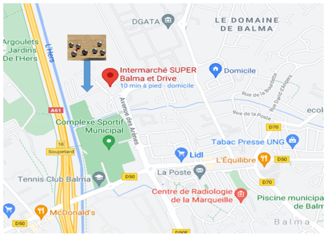 Plan d'accès Championnat HG D mixte Balma 04/07/21 Plan d'accès Championnat HG D mixte Balma 04/07/21