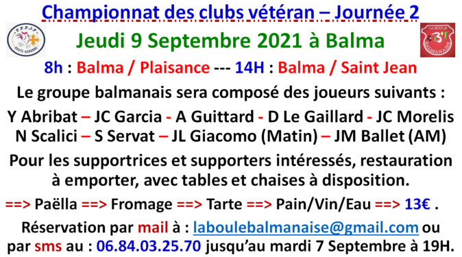 CDC vétéran Balma 09/09/21