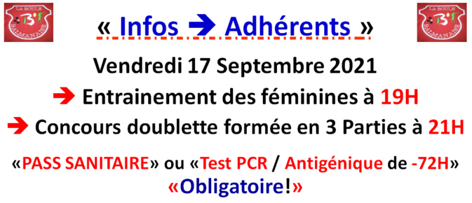 Infos ==> Adhérents LBB