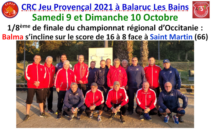 CRC JP Balaruc Les Bains 09/10/21
