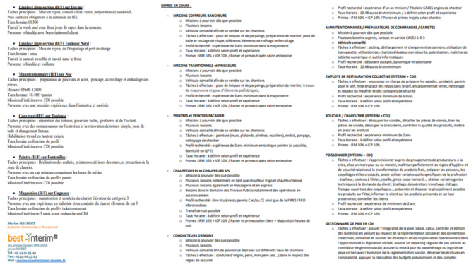 CD 31 Infos partenariat / emploi