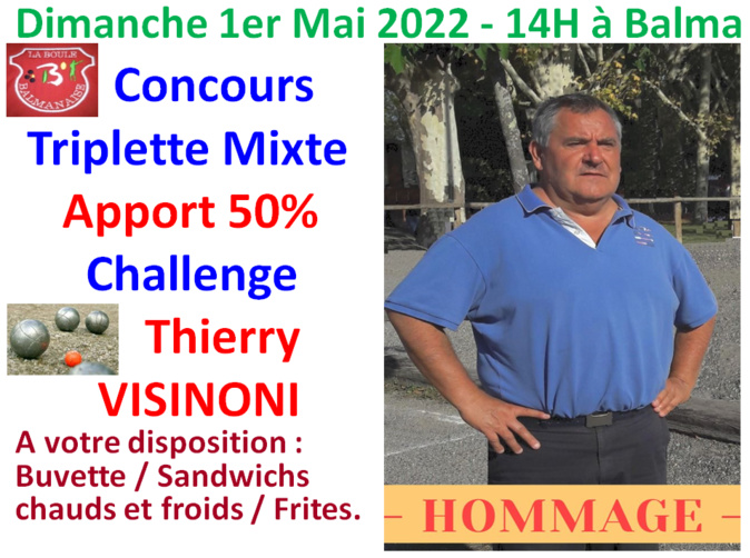 Challenge Thierry Visinoni T mixte 01/05/22 Challenge Thierry Visinoni T mixte 01/05/22