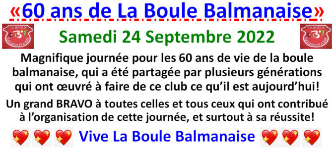 60 ans de vie LBB 24/09/20222 60 ans de vie LBB 24/09/20222