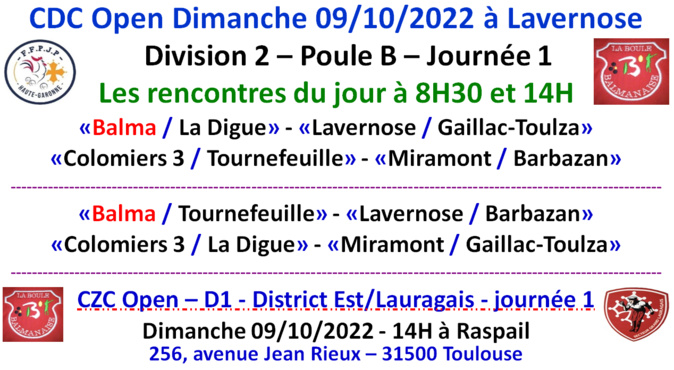 CDC / CZC Féminin + Open 09/10/22 CDC / CZC Féminin + Open 09/10/22