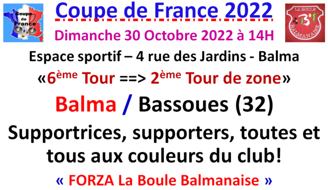 Coupe de France Balma / Bassoues 30/10/22 Coupe de France Balma / Bassoues 30/10/22